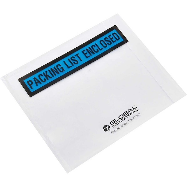 Global Industrial Packing List Envelopes, Packing List Enclosed Print, 4-1/2L x 5-1/2W, Blue, 1000PK 412579 - main